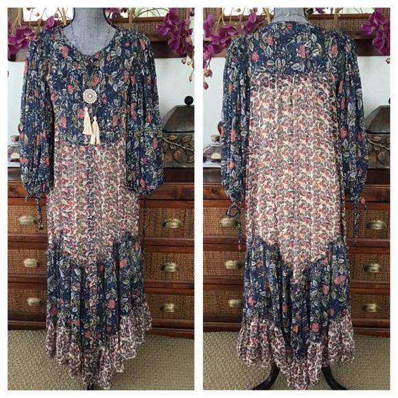 Free People Estelle Chiffon Floral Maxi Dress. NWT - Picture 4 of 8